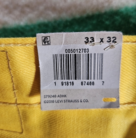 Levi's 501 Yellow Jeans NWT - Picture 8 of 16